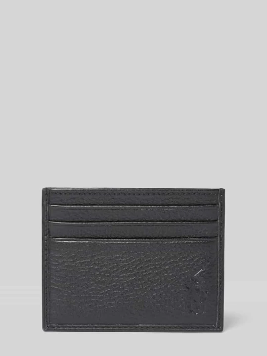 Zdjęcie produktu Etui na karty z naturalnej skóry bydlęcej Polo Ralph Lauren Czarny