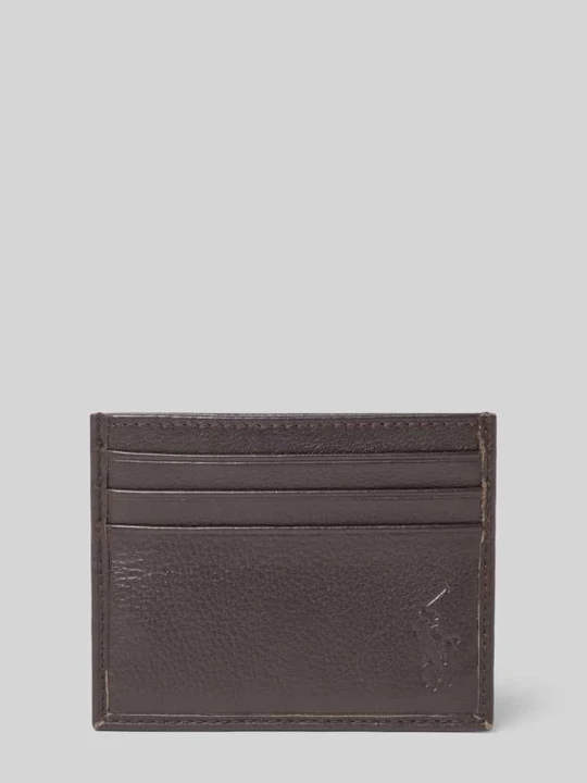 Zdjęcie produktu Etui na karty z naturalnej skóry bydlęcej Polo Ralph Lauren Średniobrązowy