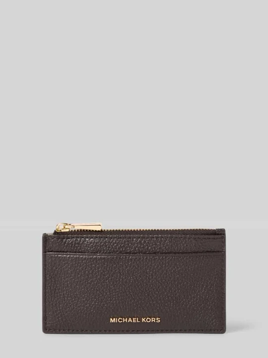 Zdjęcie produktu Etui na karty z naturalnej skóry Michael Kors Ciemnobrązowy