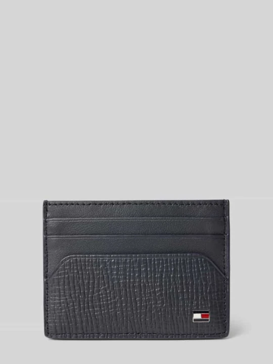 Zdjęcie produktu Etui na karty ze skóry bydlęcej Tommy Hilfiger Ciemnoniebieski