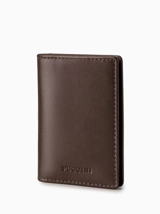 Zdjęcie produktu Etui na karty ze skóry naturalnej ciemnobrązowe Puccini