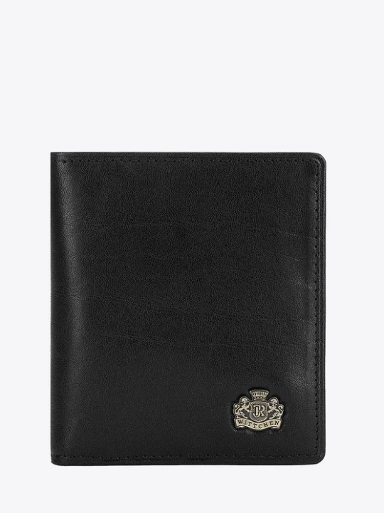 Zdjęcie produktu Etui na karty ze skóry z herbem bez zapięcia czarne Wittchen