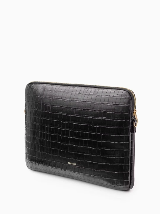 Zdjęcie produktu Etui na laptopa 15'6 cala czarne crocco Puccini