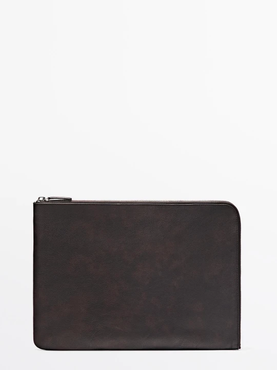 Zdjęcie produktu Pokrowiec Na Laptopa L Ze Skóry Nappa - Brązowy - Massimo Dutti - Male