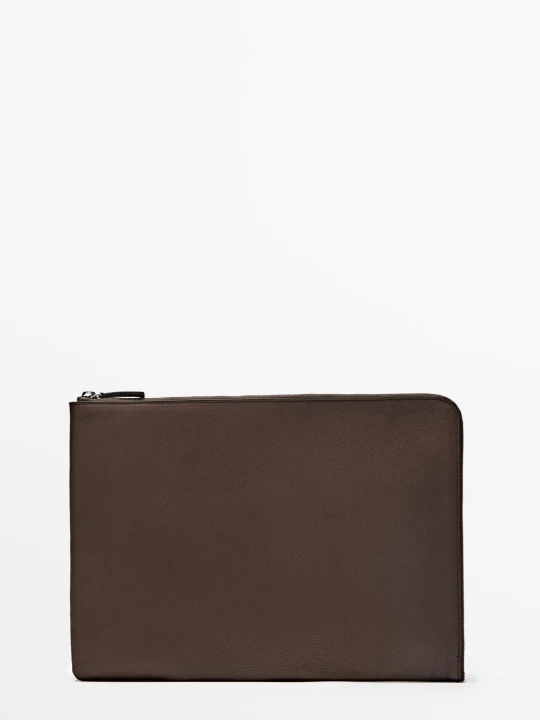 Zdjęcie produktu Etui Na Laptopa L Ze Skóry Nappa - Skórzany - Massimo Dutti - Male