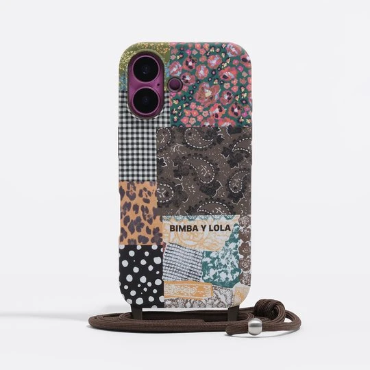 Zdjęcie produktu Etui twarde iPhone 16 patchwork BIMBA Y LOLA CHOCOLATE