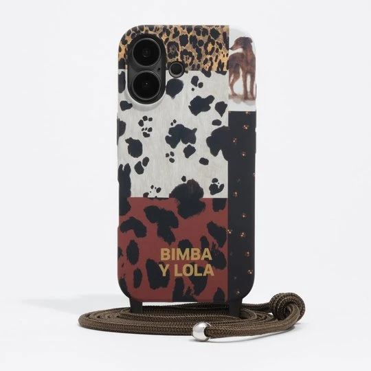 Zdjęcie produktu Etui twarde iPhone 17 patchwork pony BIMBA Y LOLA brązowy