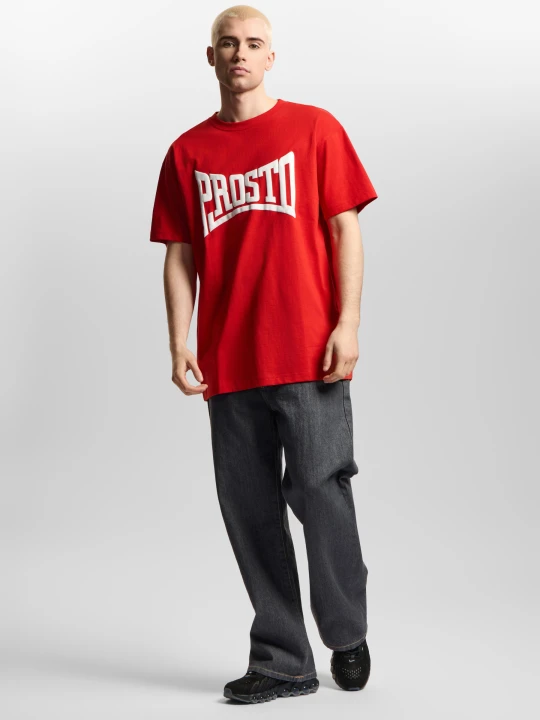 Zdjęcie produktu Ever t-shirt oversize męski bawełniany czerwony Klasyk
