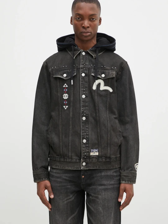 Zdjęcie produktu Evisu kurtka jeansowa Weel of Wisdom
