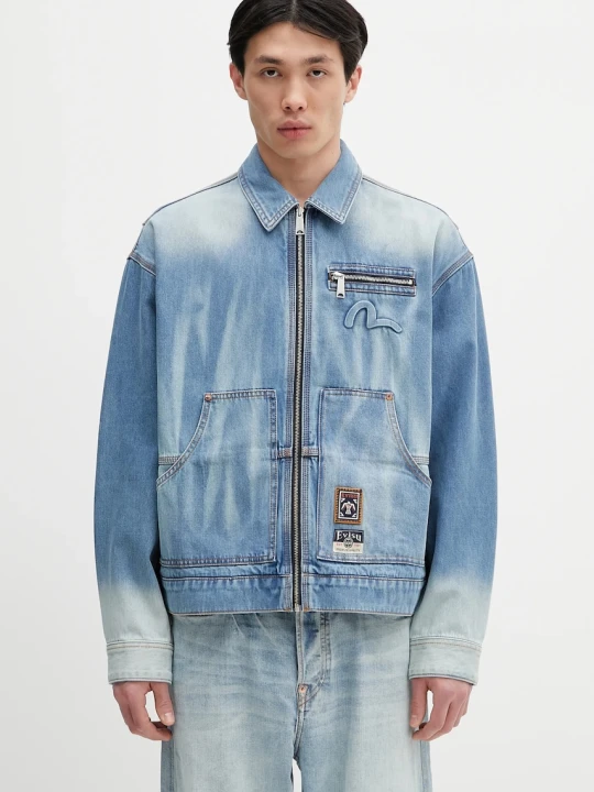 Zdjęcie produktu Evisu kurtka jeansowa Worker Denim w Emboss Kamon
