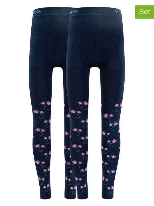 Zdjęcie produktu ewers Legginsy (2 pary) w kolorze granatowym rozmiar: 122