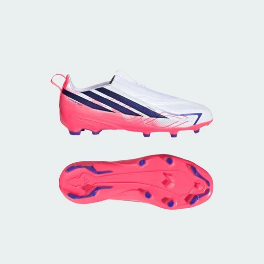 Zdjęcie produktu Dziecięce buty piłkarskie bez sznurowadeł na twardą nawierzchnię F50 Hyperfast League (FG) Adidas