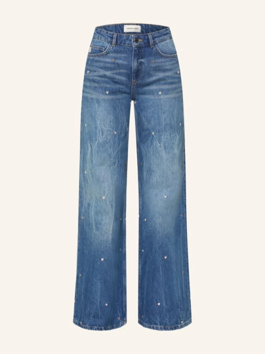 Zdjęcie produktu Fabienne Chapot Dżinsy Z Szerokimi Nogawkami Thea Z Haftami blau 3345 Mid Blue