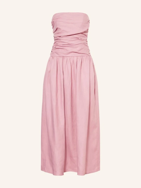 Zdjęcie produktu Faithfull The Brand Sukienka Z Odkrytymi Ramionami Sacha Z Lnu rosa RÓŻOWY
