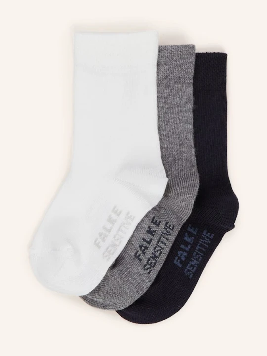 Zdjęcie produktu Falke Skarpety Sensitive, 3 Pary schwarz 0020 SORTIMENT