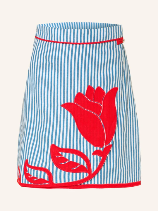 Zdjęcie produktu Farm Rio Spódnica Kopertowa Sky Stripes Z Lnu blau