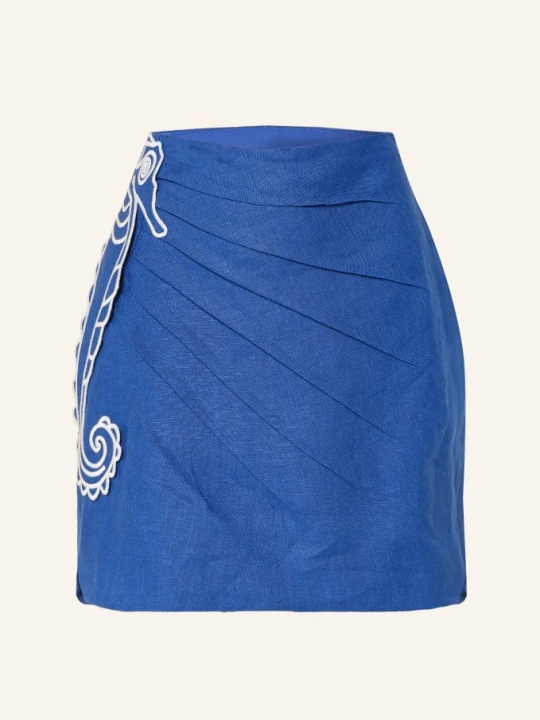 Zdjęcie produktu Farm Rio Spódnica Lniana Seahorse Blue Embroidery blau