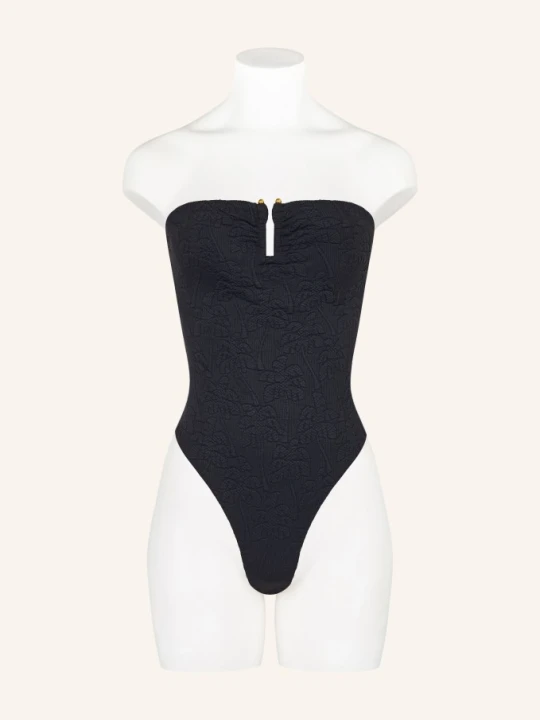 Zdjęcie produktu Farm Rio Strój Kąpielowy Bandeau Black Palm Trees schwarz