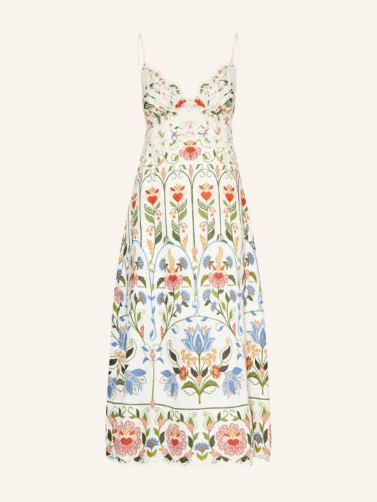 Zdjęcie produktu Farm Rio Sukienka Stitched Garden Z Koronką Ażurową weiss