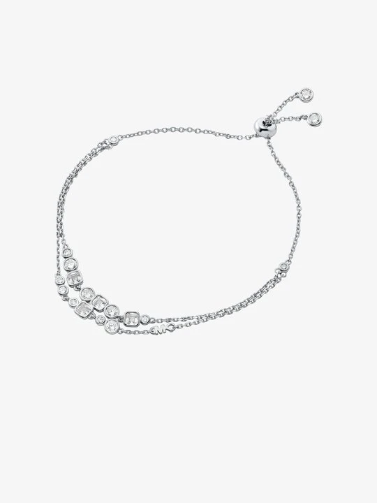 Zdjęcie produktu Fasetowana bransoletka zaciskowa ze srebra próby 925 pokrytego metalem szlachetnym Michael Kors SREBRNY (Srebrny)
