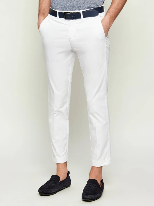 Zdjęcie produktu Fay Spodnie chino CAPRI | Straight fit biały