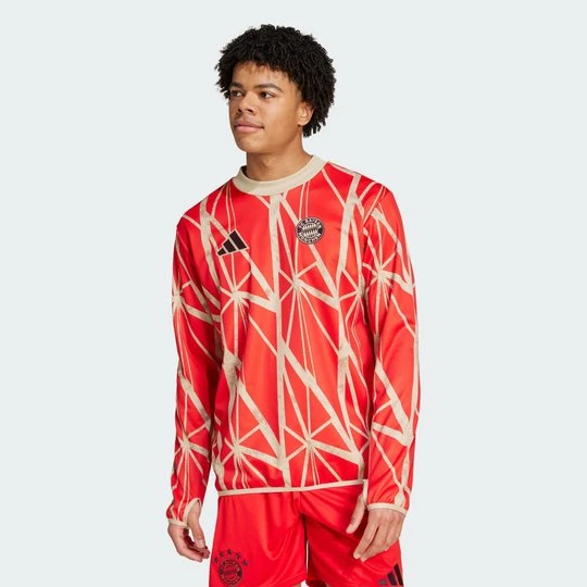 Zdjęcie produktu FC Bayern Pre-Match Warm Top Adidas czerwony