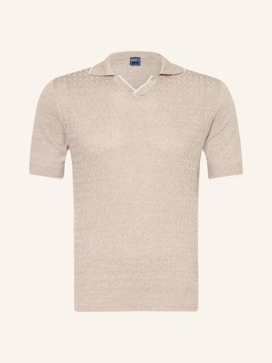 Zdjęcie produktu Fedeli Dzianinowa Koszulka Polo beige