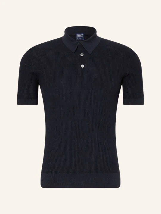 Zdjęcie produktu Fedeli Dzianinowa Koszulka Polo blau GRANATOWY