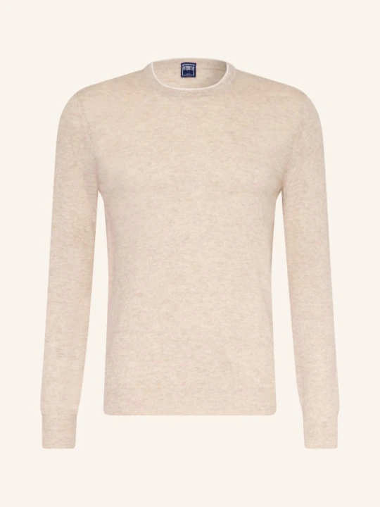 Zdjęcie produktu Fedeli Sweter Z Kaszmiru Z Lnem beige