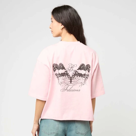 Zdjęcie produktu Cropped destroyed Tee Felicious różowy