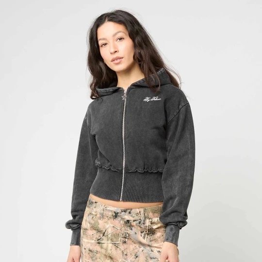 Zdjęcie produktu Washed cropped Sweat Jacket Felicious szary