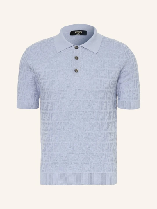 Zdjęcie produktu Fendi Dzianinowa Koszulka Polo blau JASNONIEBIESKI
