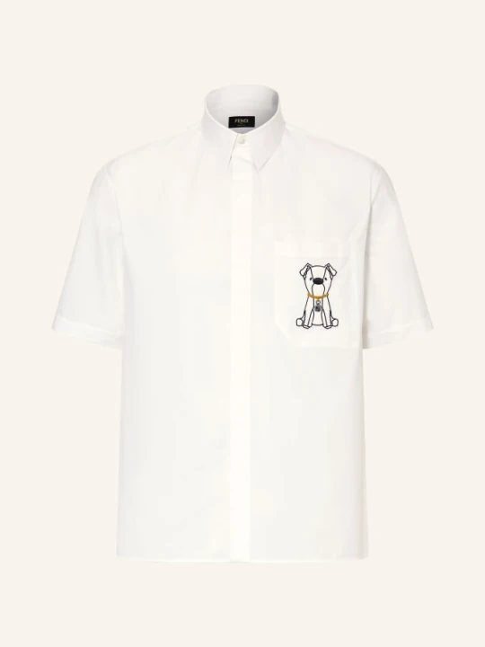 Zdjęcie produktu Fendi Koszula Z Krótkim Rękawem Comfort Fit weiss BIAŁY