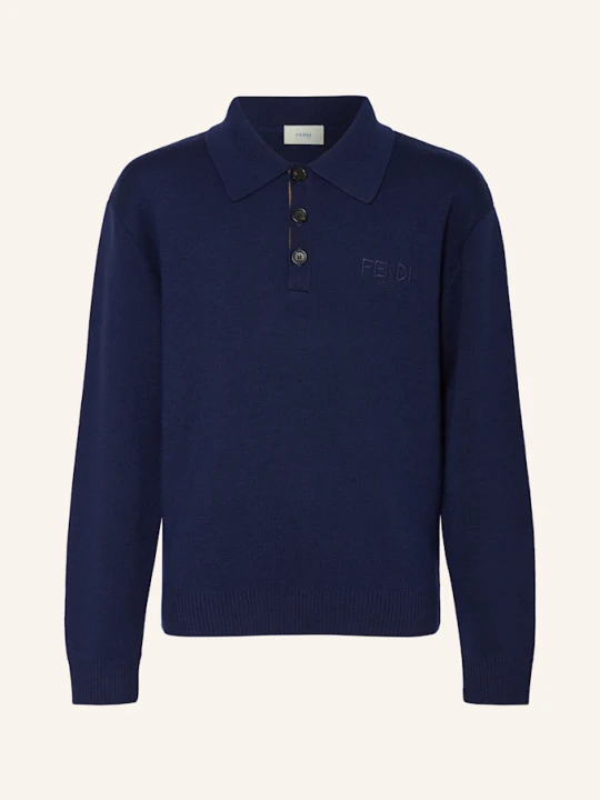 Zdjęcie produktu Fendi Koszulka Polo Z Dzianiny blau GRANATOWY
