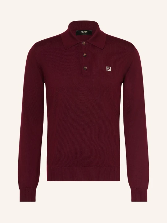 Zdjęcie produktu Fendi Koszulka Polo Z Dzianiny rot CIEMNOCZERWONY