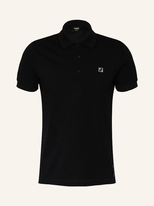 Zdjęcie produktu Fendi Koszulka Polo Z Piki Regular Fit schwarz CZARNY