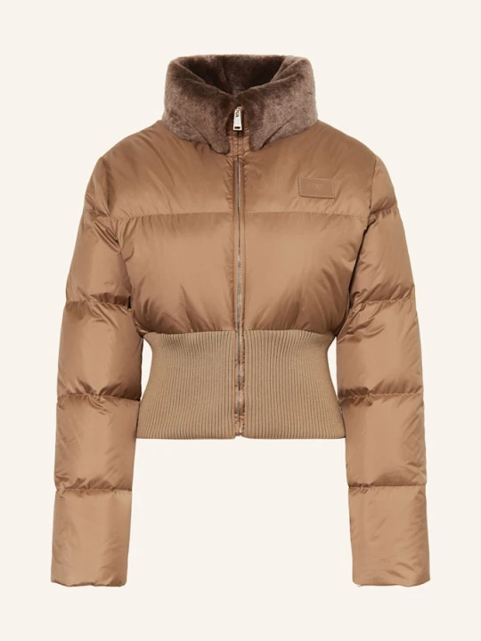 Zdjęcie produktu Fendi Kurtka Puchowa Z Odpinanym Kołnierzem beige