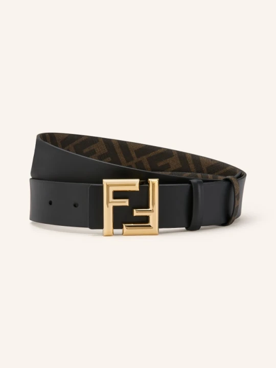 Zdjęcie produktu Fendi Skórzany Pasek Dwustronny schwarz