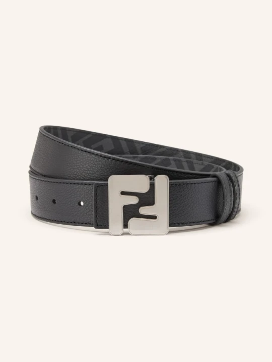 Zdjęcie produktu Fendi Skórzany Pasek Ff Squared Z Możliwością Odwrócenia schwarz