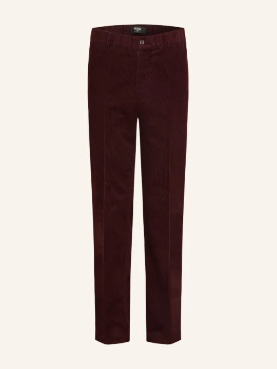 Zdjęcie produktu Fendi Spodnie Z Sztruksu Regular Fit rot CIEMNOCZERWONY