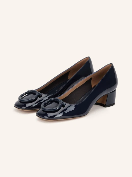 Zdjęcie produktu Ferragamo Czółenka Lakierowane Mara 40 blau GRANATOWY
