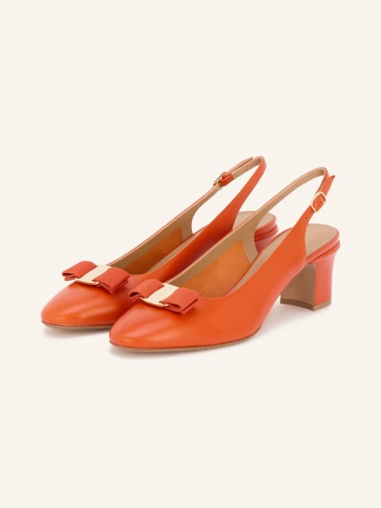 Zdjęcie produktu Ferragamo Czółenka Na Rzemieniu New Vara rot CIEMNOPOMARAŃCZOWY