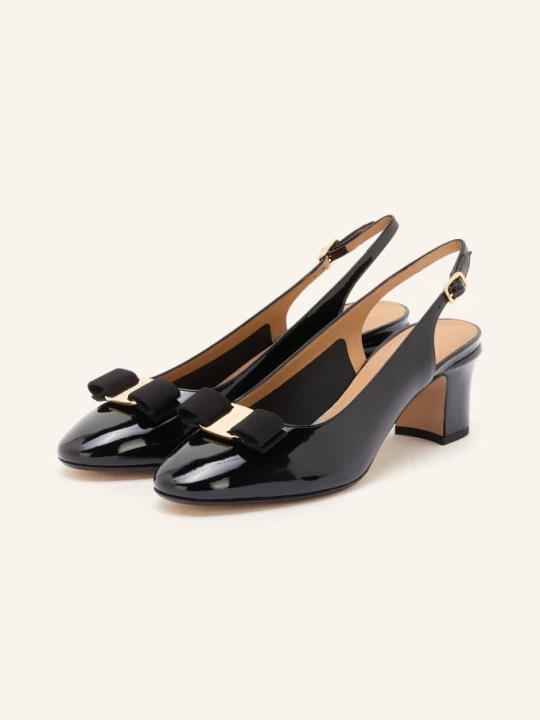 Zdjęcie produktu Ferragamo Czółenka Na Rzemieniu New Vara schwarz CZARNY