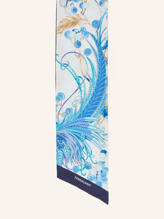 Zdjęcie produktu Ferragamo Jedwabny Szalik blau