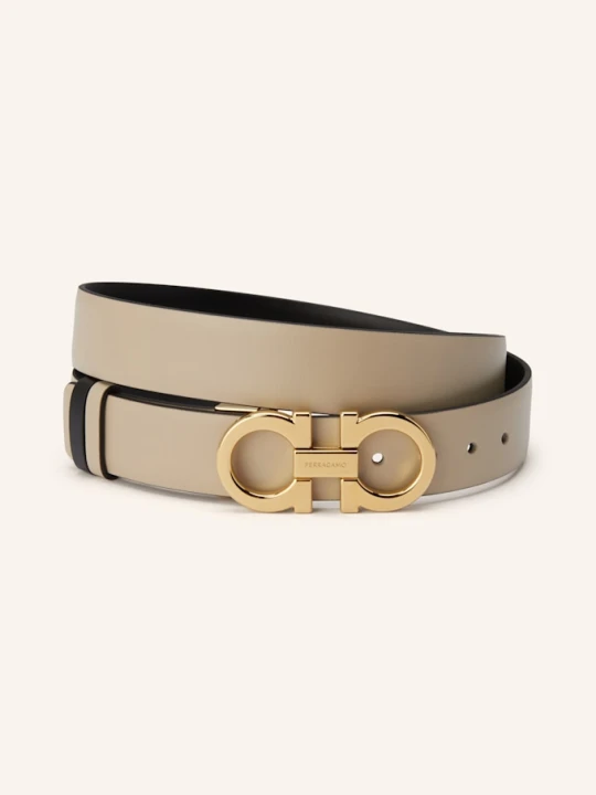 Zdjęcie produktu Ferragamo Pasek Skórzany Donna, Dwustronny beige