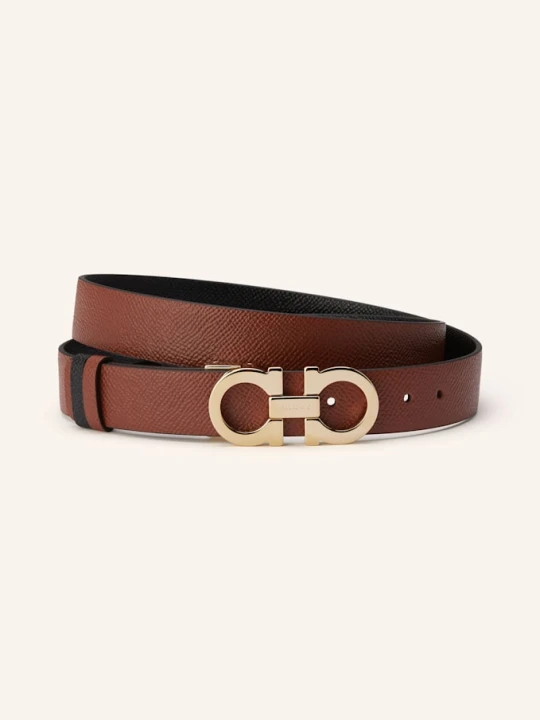 Zdjęcie produktu Ferragamo Pasek Skórzany Donna, Dwustronny braun