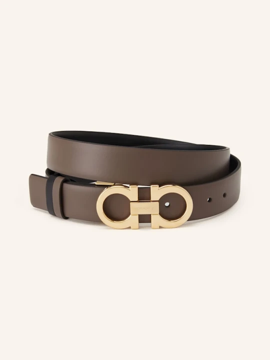 Zdjęcie produktu Ferragamo Pasek Skórzany Donna, Dwustronny grau CZIEMNOSZARY