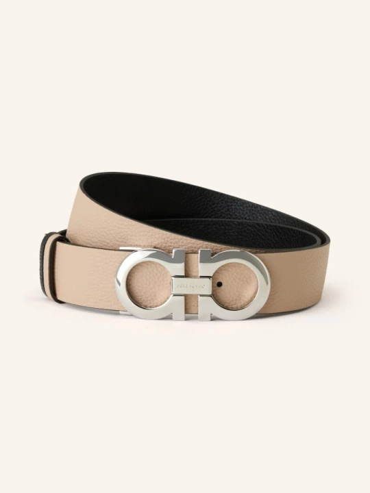 Zdjęcie produktu Ferragamo Pasek Skórzany Dwustronny beige