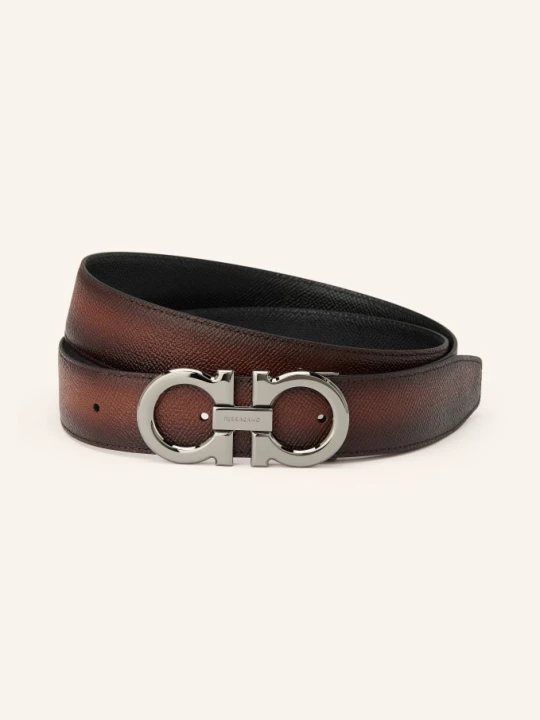Zdjęcie produktu Ferragamo Pasek Skórzany Dwustronny braun KONIAKOWY
