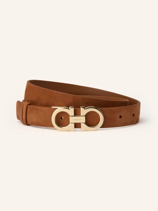 Zdjęcie produktu Ferragamo Skórzany Pasek Dwustronny braun brązowy